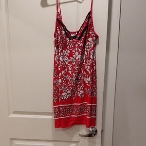 Red and White Floral Nightie